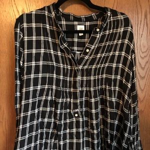 Gap Women’s Plaid Tunic Blouse